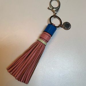 Rebecca Minkoff leather tassel key chain